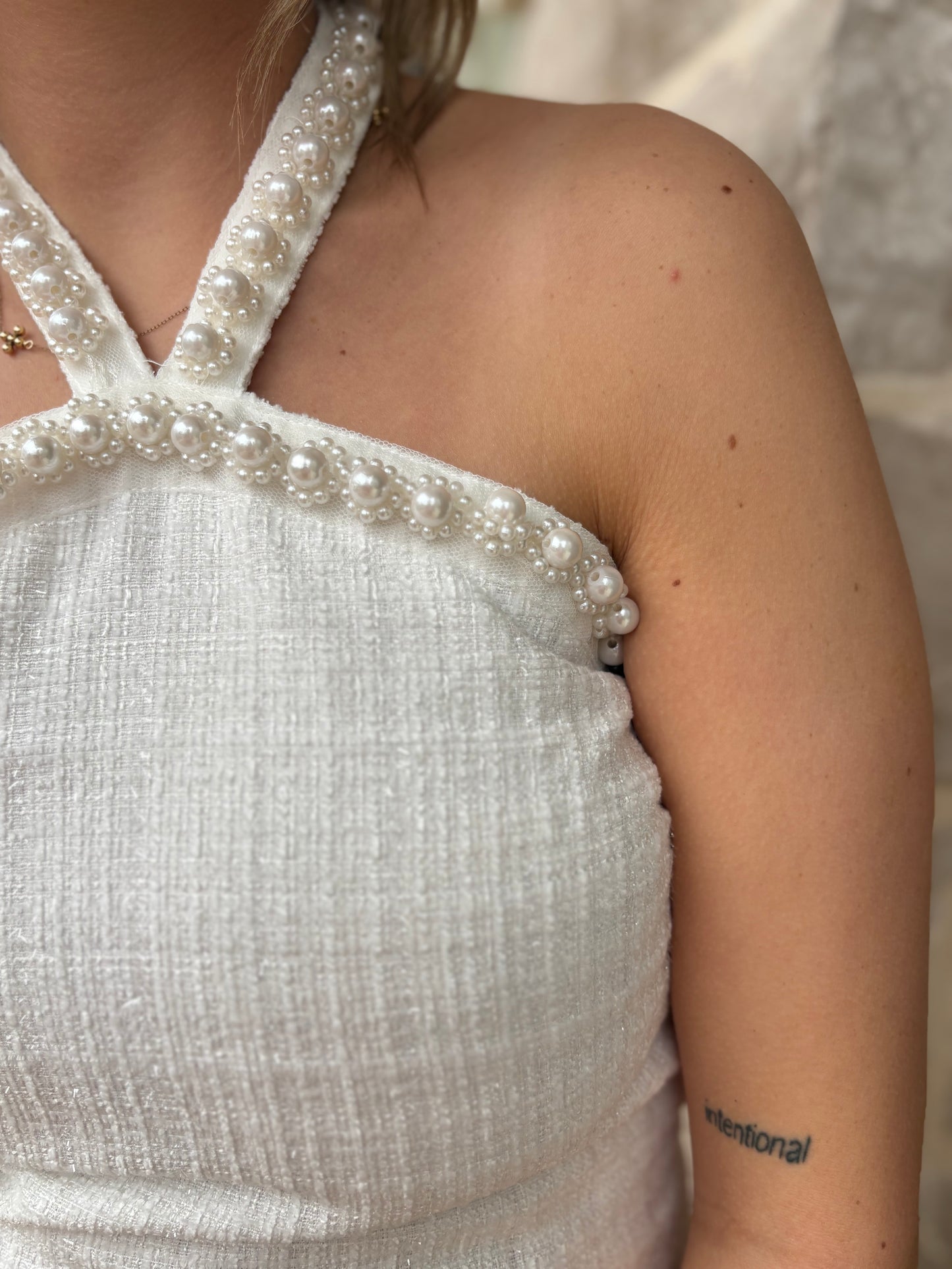 Beautiful in Pearls Mini Dress