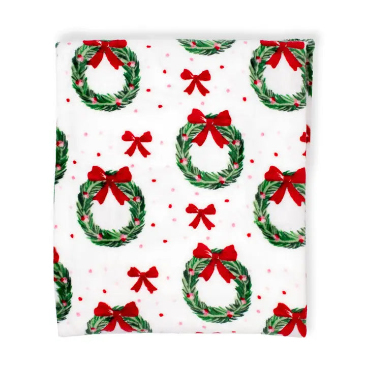 The Royal Standard Christmas Throw Blanket- Clara Wreath