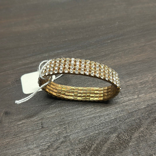 Gold Rhinestone Formal Bracelet