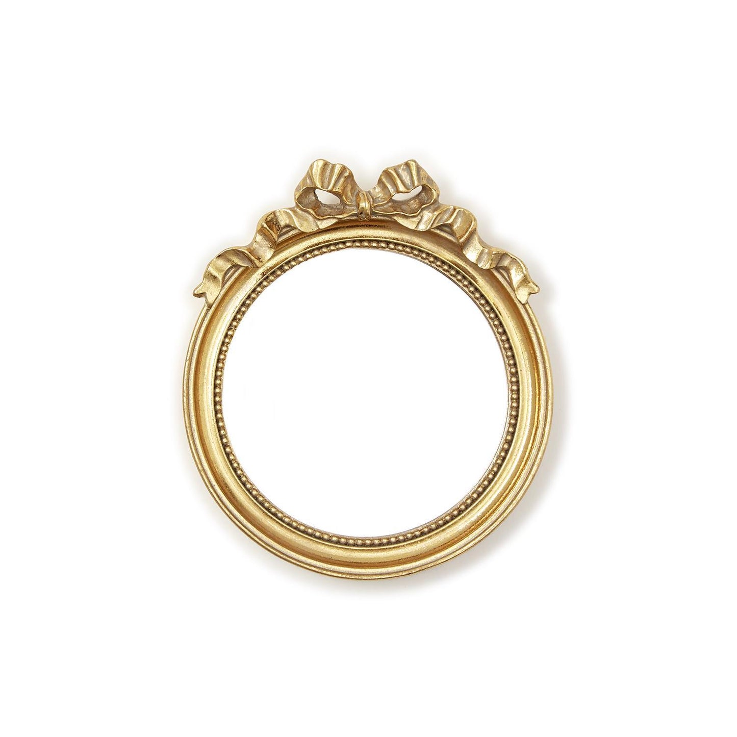 Round Mirror Bow Trinket Tray