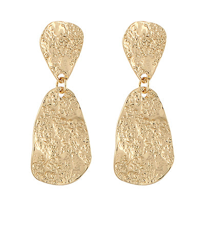 Textured Wavy Teardrop Earrings
