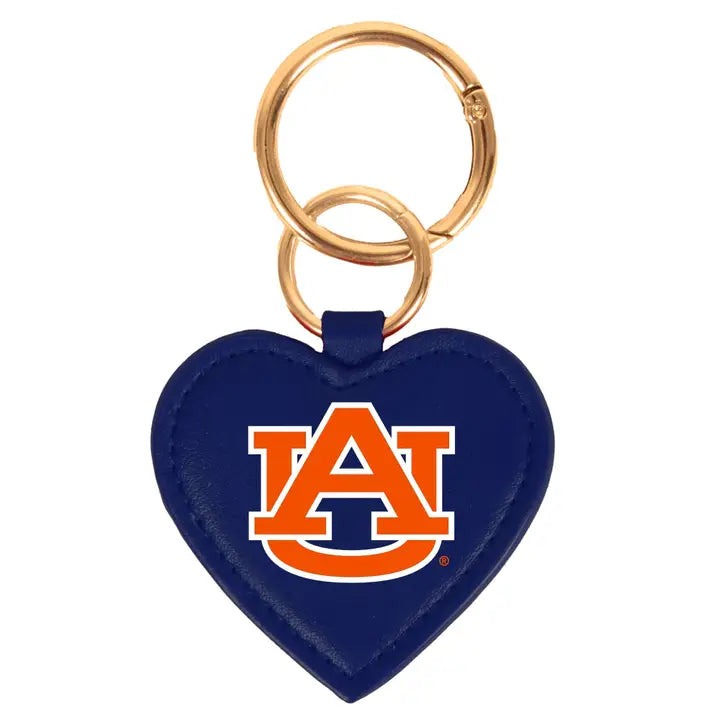 Auburn Tigers Heart Purse Charm/Key Ring