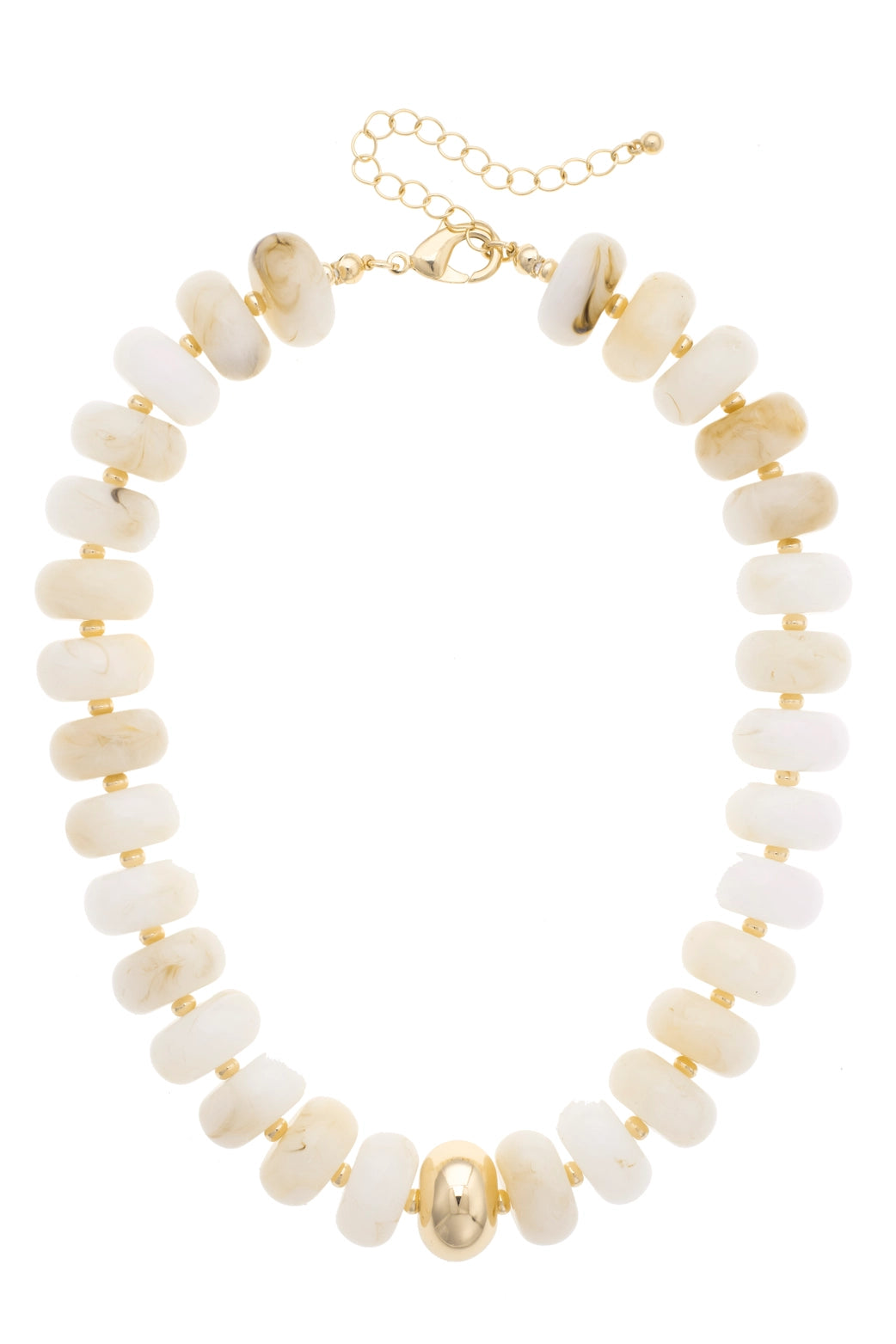 Beaded Necklace - White