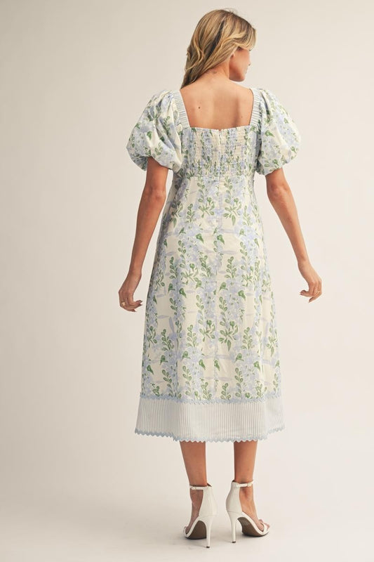 The Morgan Midi Dress - Blue