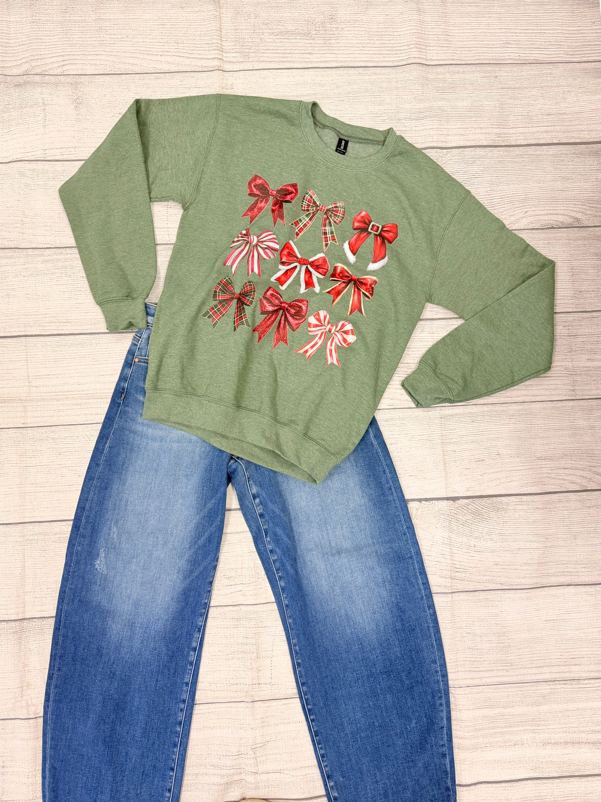 Santa Bows Christmas Sweatshirt