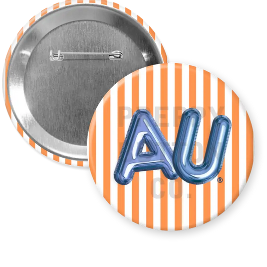 Auburn Gameday Button - Balloon Stripe