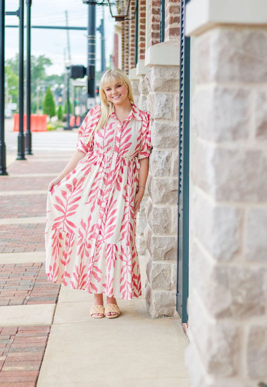 Endless Vacation Midi Dress- Pink