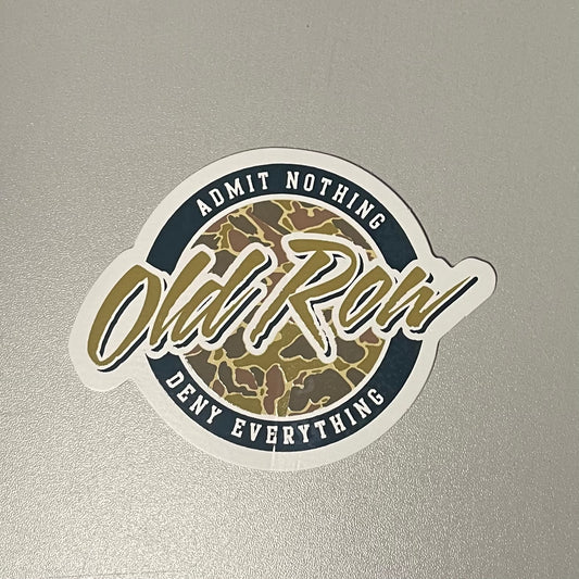 Old Row Camo Circle Logo Sticker