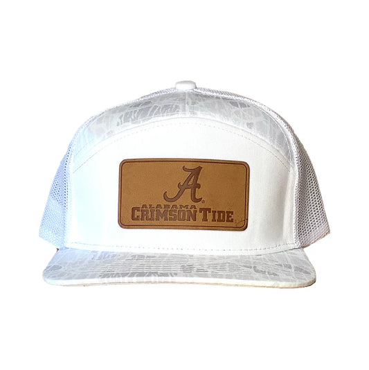 Speckle Bellies Alabama Crimson Tide Leather Patch- Ghost Vein Camo