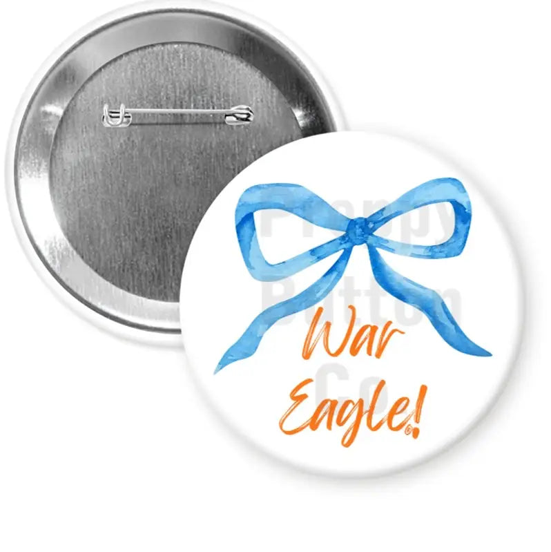 Auburn Gameday Button - Bow War Eagle
