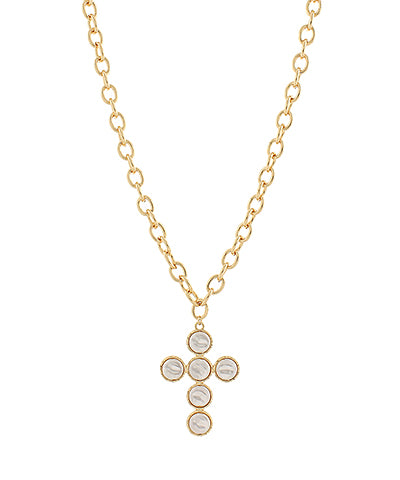 Pearl Cross PDT Necklace