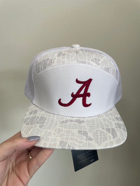 Speckle Bellies Alabama A 7 Panel Camo Hat