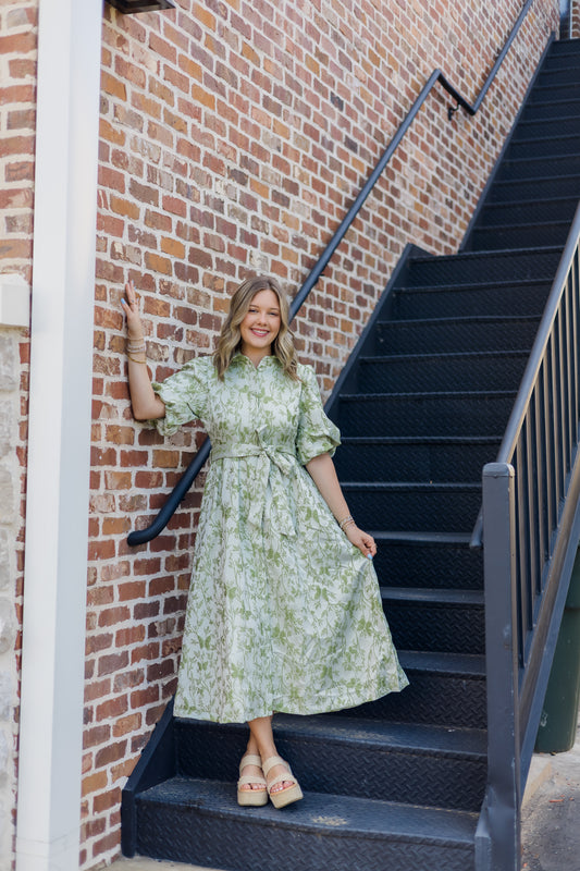 Sage Sensations Midi Dress