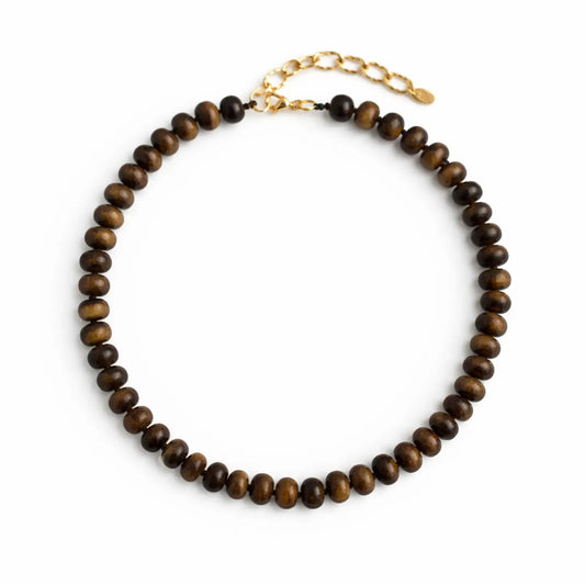 Beaded Necklace - Tiger's Eye Brown
