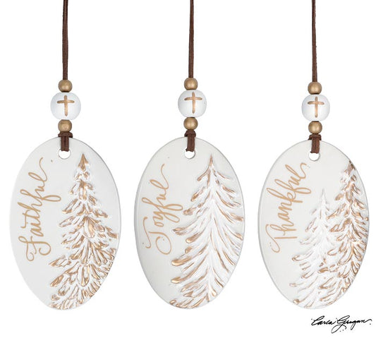 Oval Tree Message Ornament