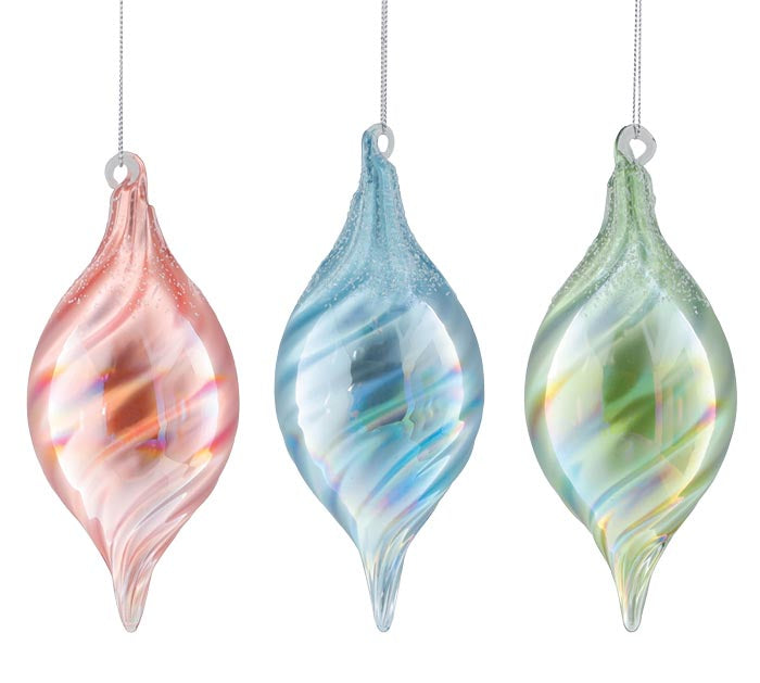 Olive Shaped Glass Ornament
