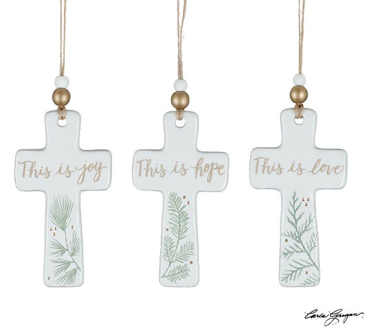 Ceramic Cross Sprig Ornament