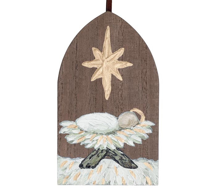 Wooden Baby Jesus Ornament
