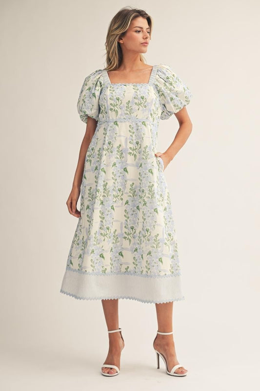 The Morgan Midi Dress - Blue
