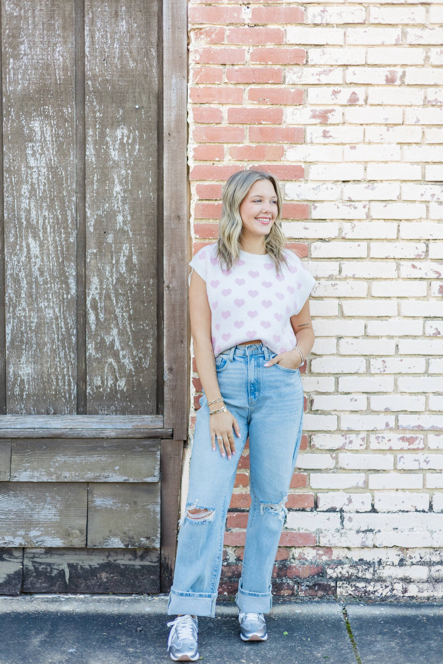 Pretty In Pink Hearts Top