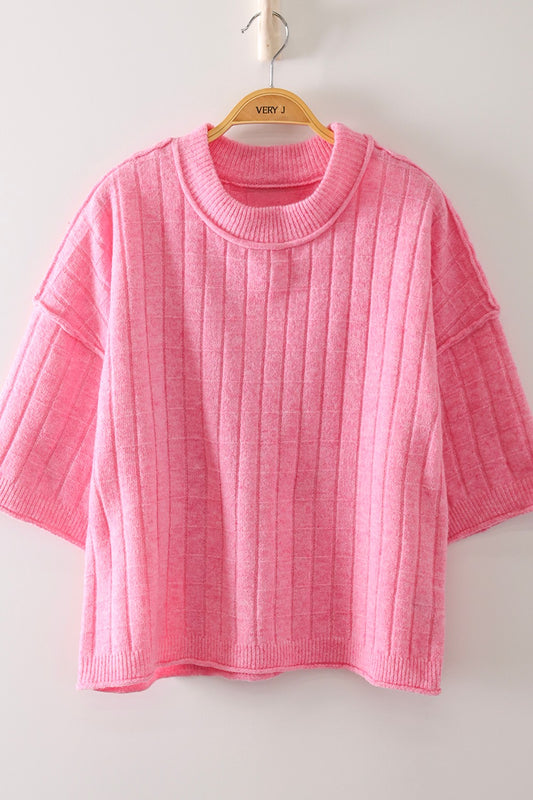 Checked Out Sweater - Pink
