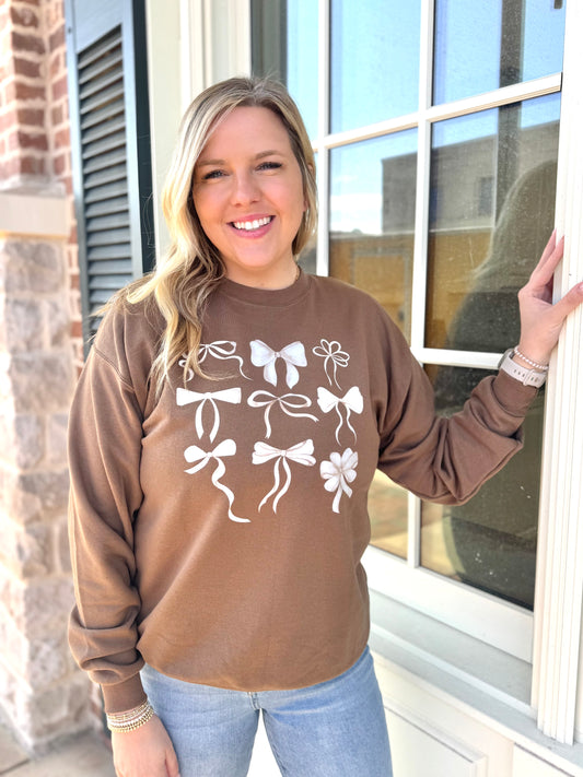 Brown Bow Sweatshirt