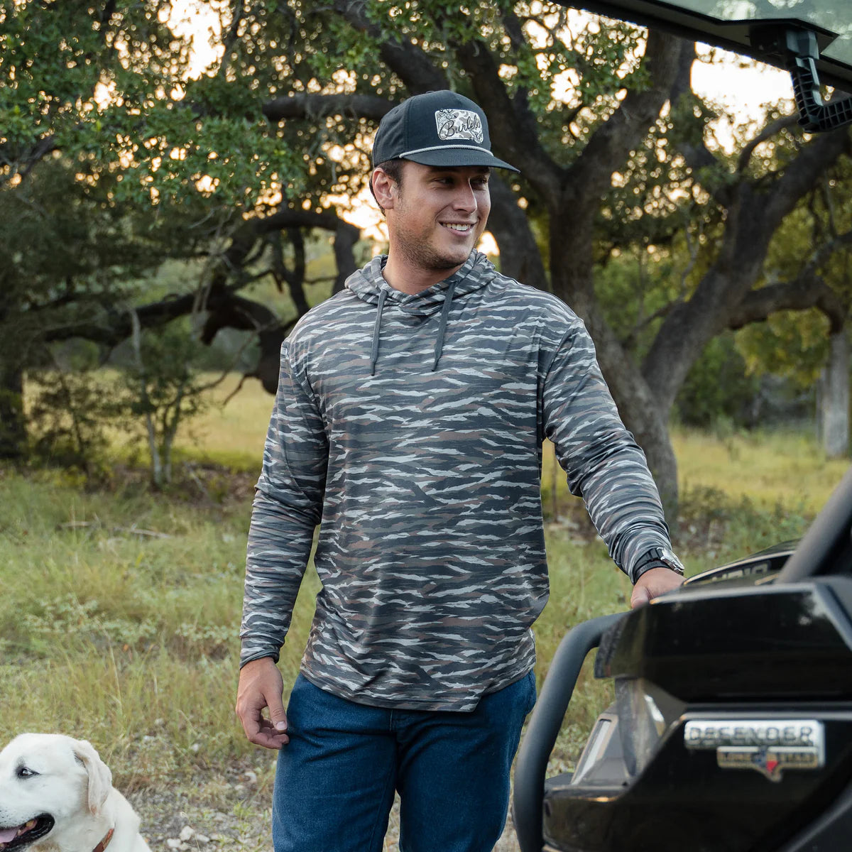 Burlebo Performance Hoodie- Tiger Stripe Camo