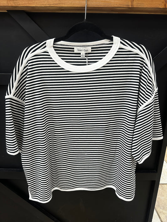 Girl on Fire Tee - Black/White