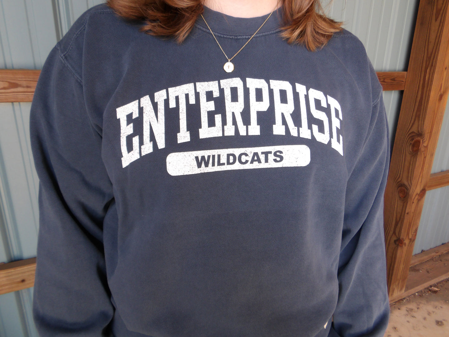 Enterprise Wildcats Navy SoFriCo Crewneck