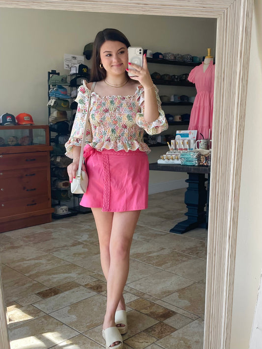 On My Way Skort - Pink