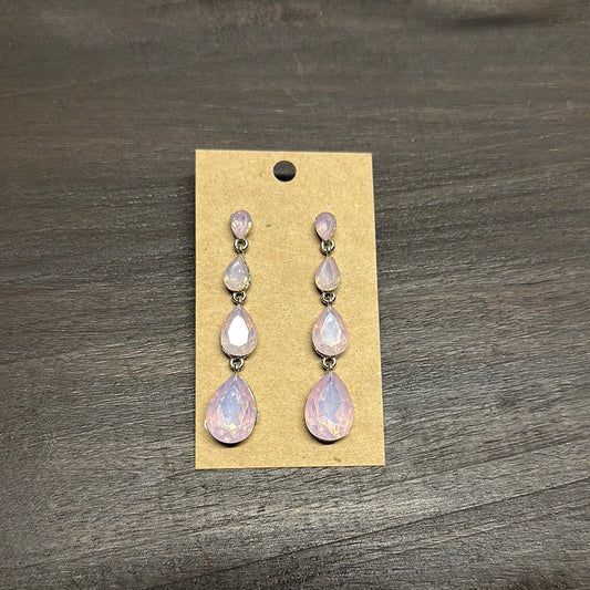 Formal Earrings Dusty Pink Silver Base