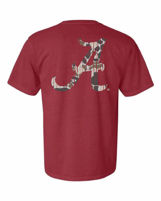 Speckle Bellies Alabama A Camo Tee