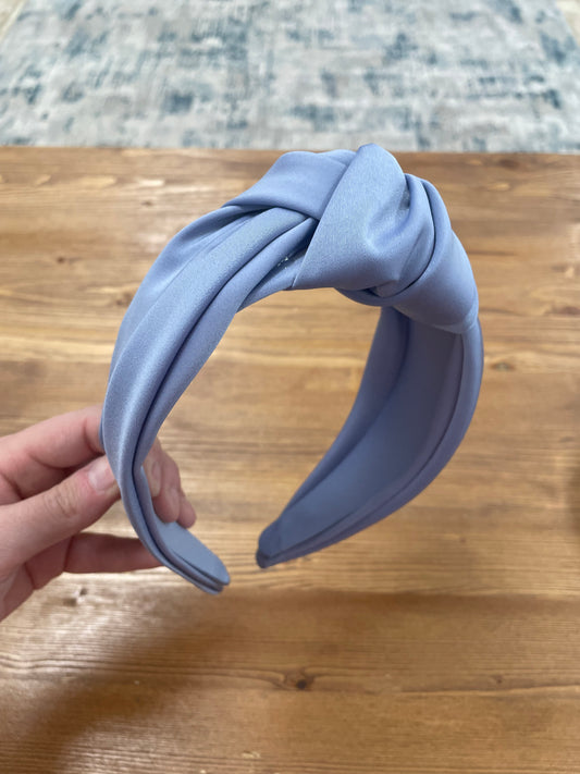 Blue Satin Headband