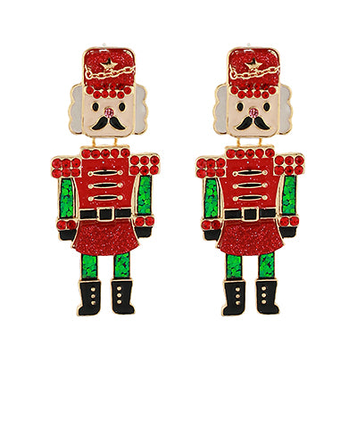 Swivel Metal Nutcracker Earrings