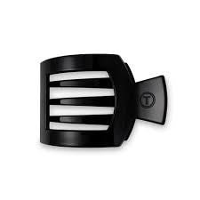 Teleties Small Flat Square Claw Clip- Jet Black