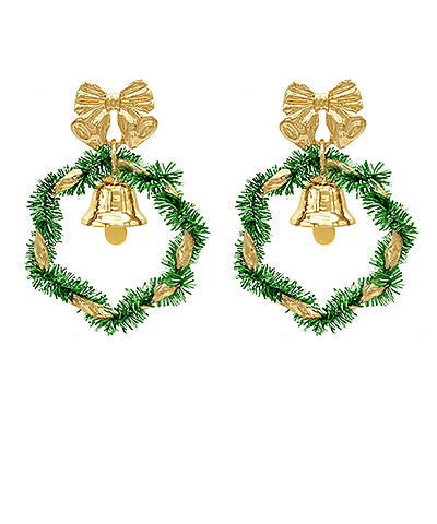 Christmas Wreath Earrings