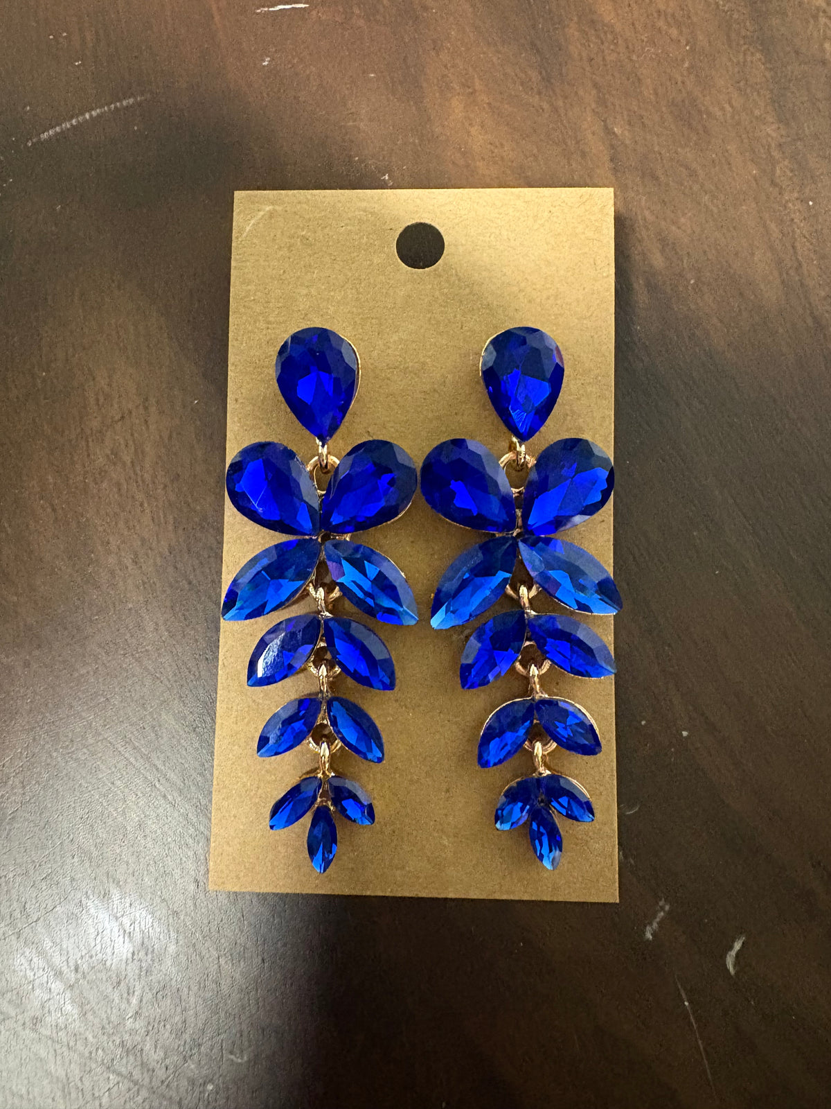 Formal Earrings Royal Blue Long Dangle