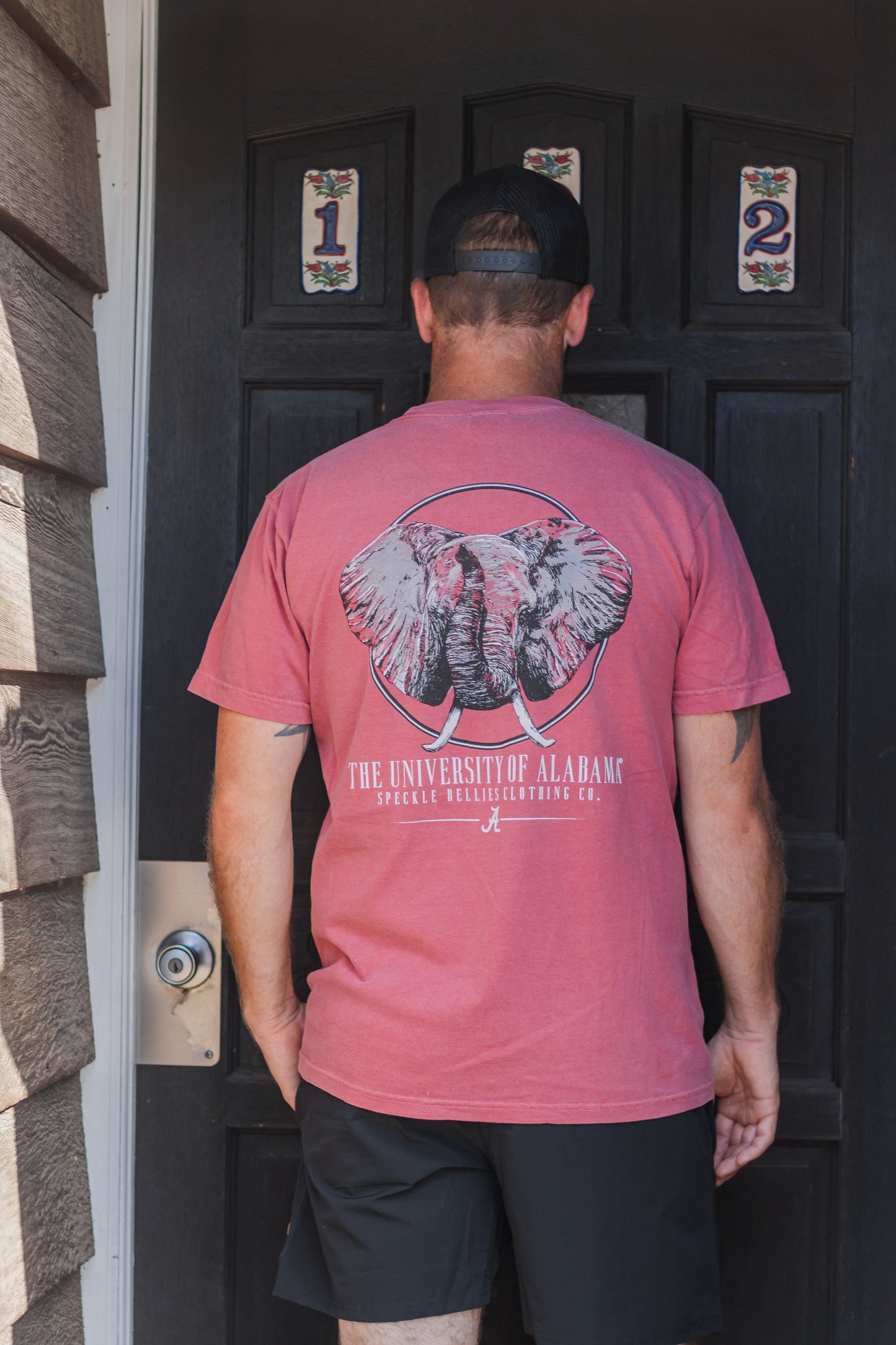 Speckle Bellies Alabama Circle Elephant Pocket Tee