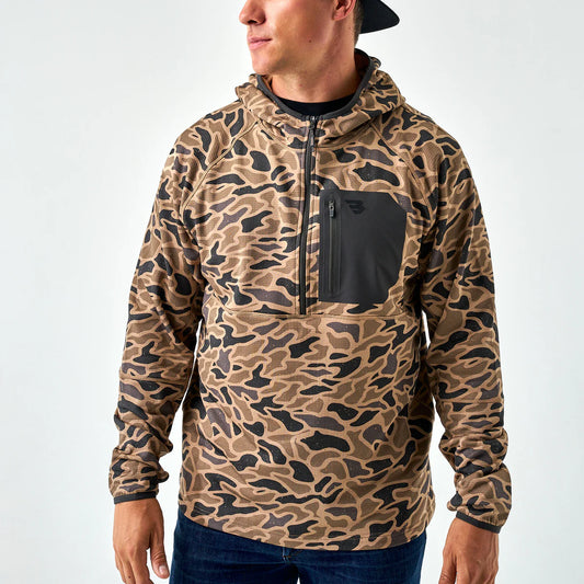 Burlebo Blaze Tech Quarter Zip - Gauge Camo