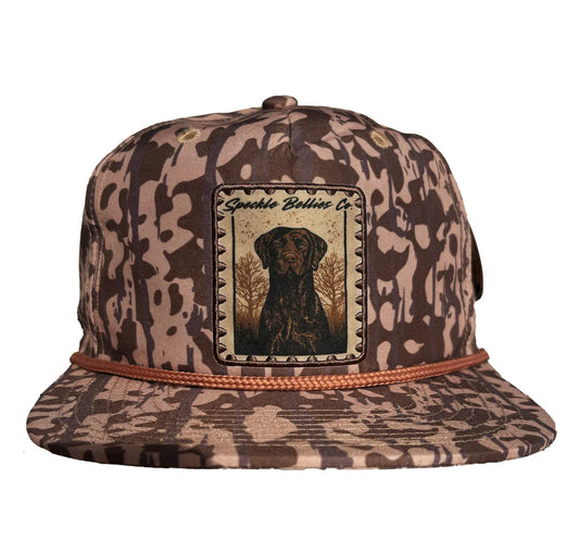 Speckle Bellies Brown Lab Stamp Hat