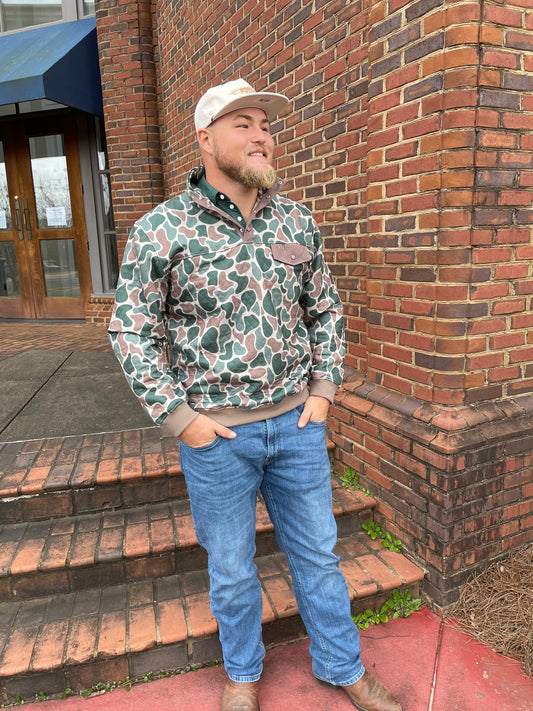 Roost Quilted Camo Pullover