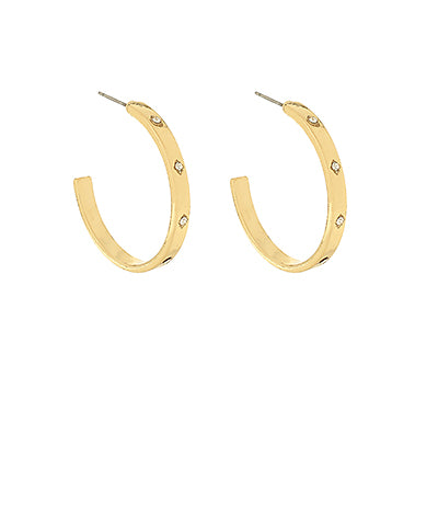 Gold Crystal Station Metal Hoops
