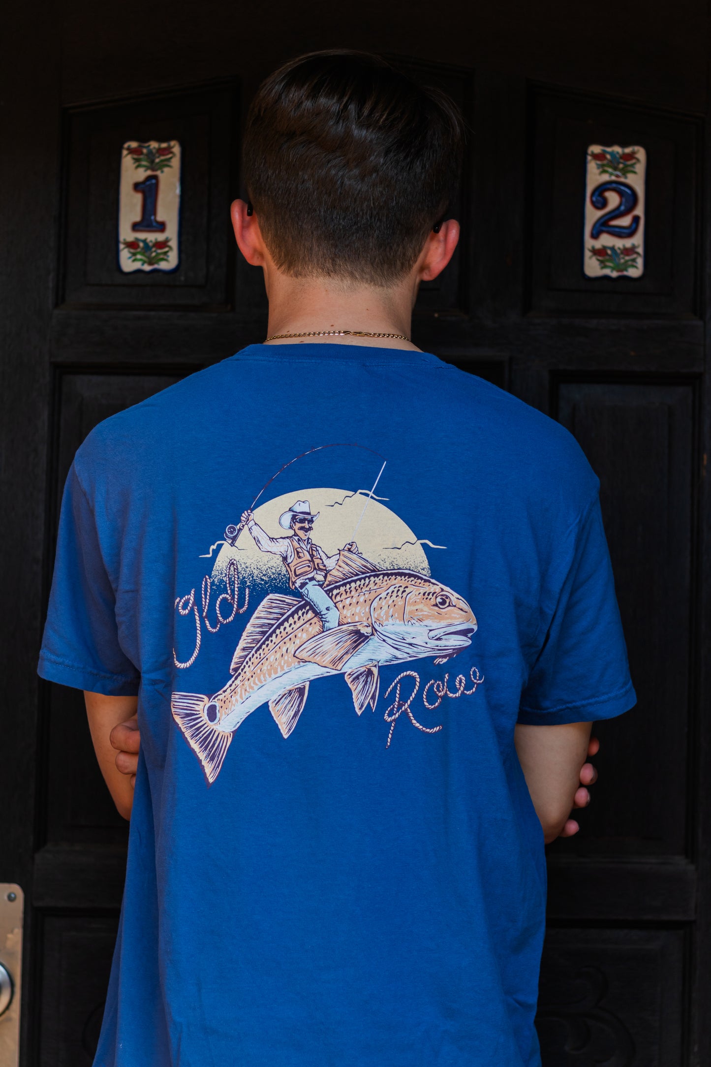 Old Row Bucking Fish Pocket Tee