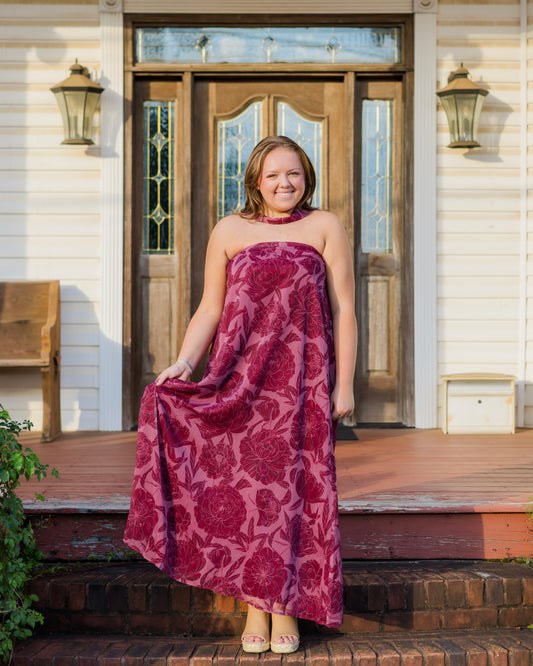 Witnessing a Moment Dress - Merlot