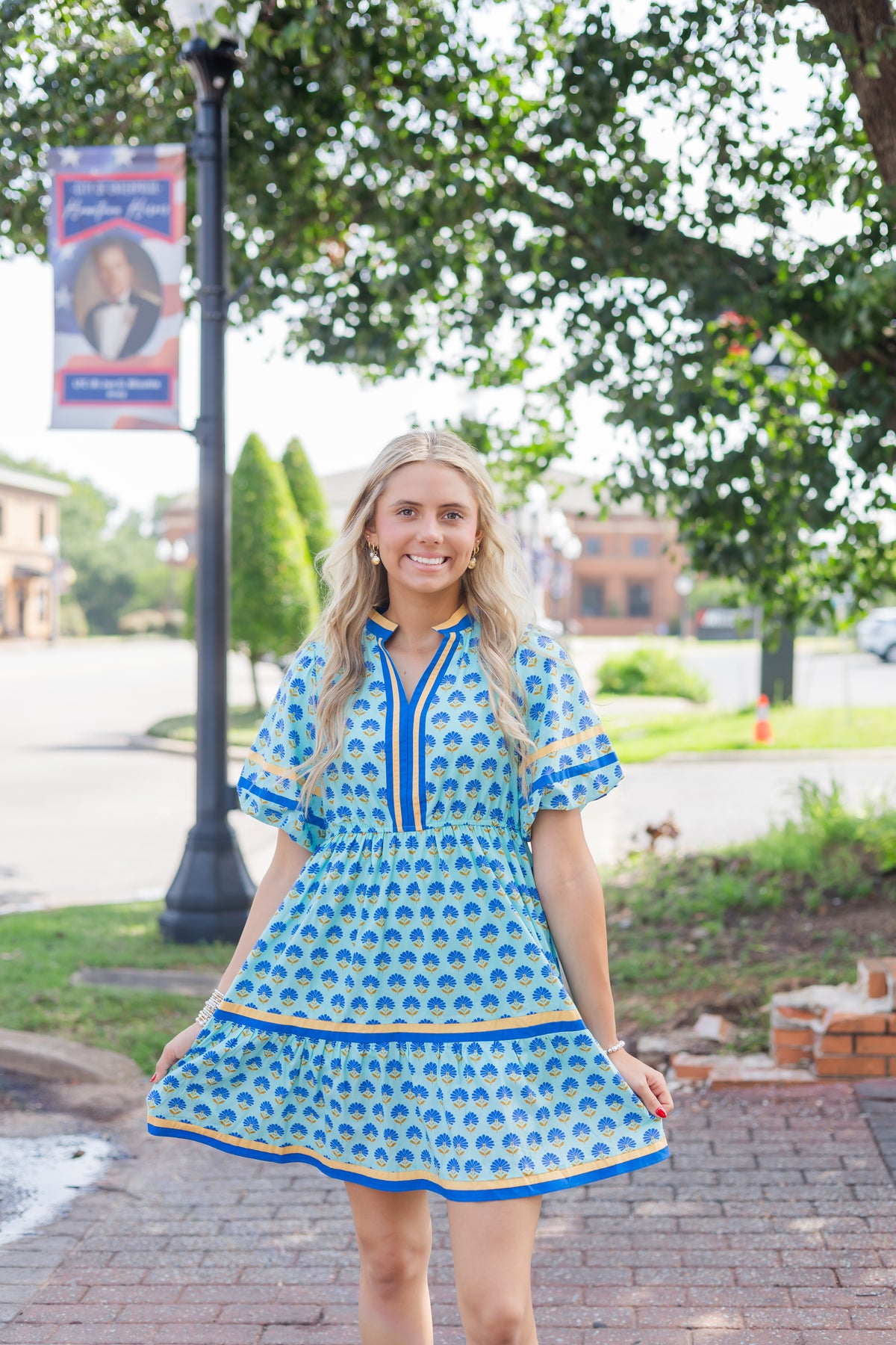 Boho Chic Mini Dress - Aqua