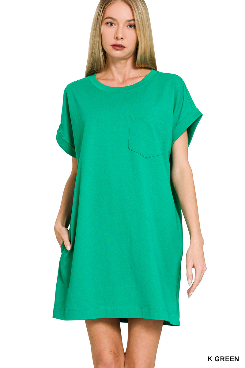 The Basics Casual Dress - Kelly Green