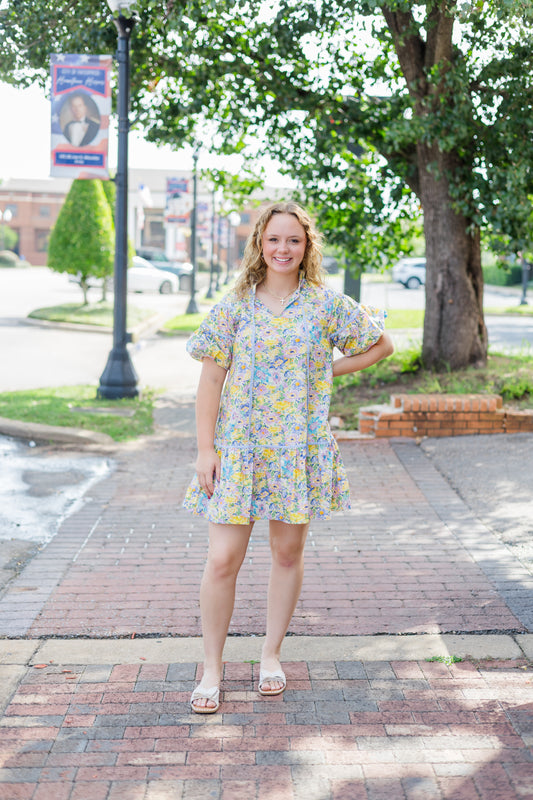 Miss Me More Dress - Lemon