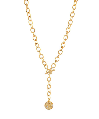 Gold Angel Y Necklace