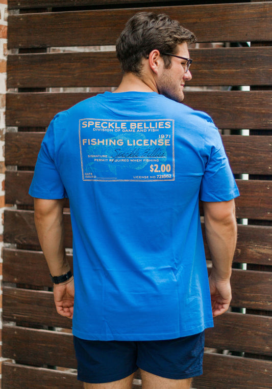 Speckle Bellies Fish License Tee