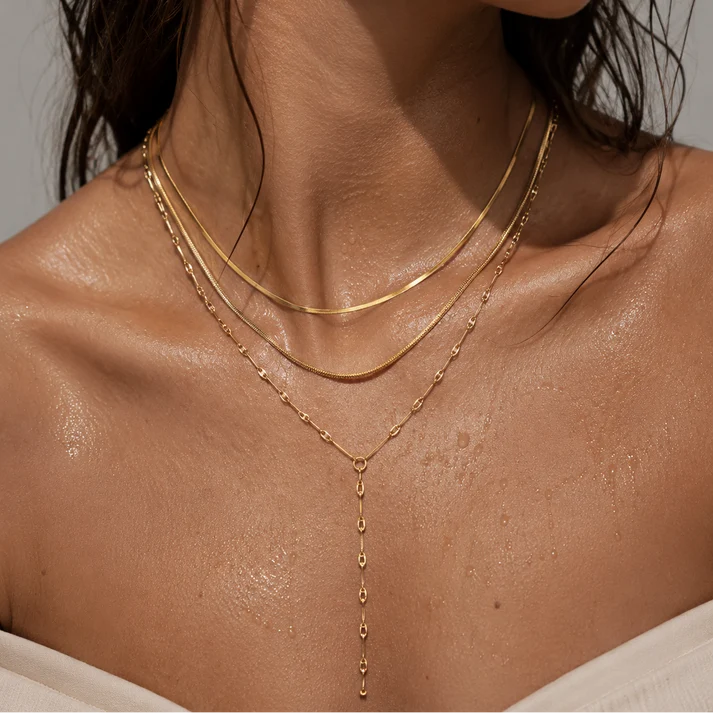 Ellie Vail Anarosa Layered Lariat Necklace
